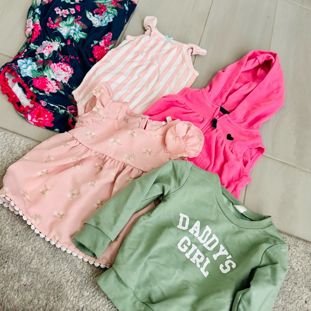 Carter's Kids Matching Set - Pink, Green, Floral